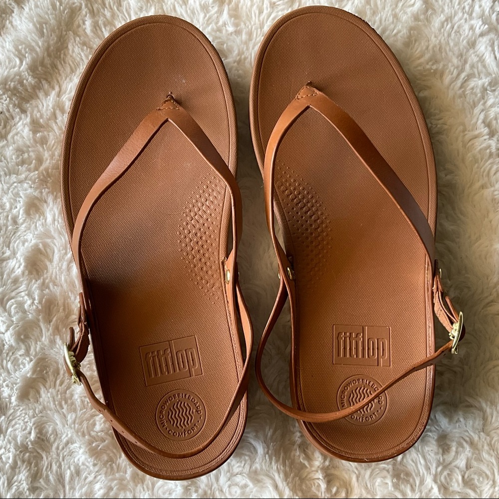 Fitflop convertible flip leather back strap sandals Size 8